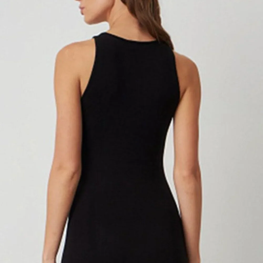 Side Slit Round Neck Sleeveless Dress - Picture 8 of 11